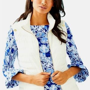 Lilly Pulitzer white puffer coat/vest size 8